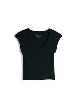 GATE Klasyczna koszulka z żebrowanej dzianiny 32 ze sklepu gateshop w kategorii Bluzki damskie - zdjęcie 189065006