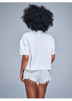 GATE Bawełniana koszulka z brokatem 34 ze sklepu gateshop w kategorii Bluzki damskie - zdjęcie 189065037