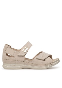 Rieker Sandały V7474-60 Beżowy ze sklepu MODIVO w kategorii Sandały damskie - zdjęcie 189066145