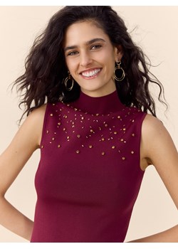 Reserved - Top z ozdobnymi detalami - fuksja ze sklepu Reserved w kategorii Bluzki damskie - zdjęcie 189066815