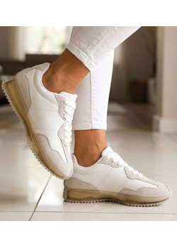 Biało szare damskie sneakersy buty sportowe /D7-2 18849 T155/ ze sklepu Pantofelek24.pl w kategorii Buty sportowe damskie - zdjęcie 189066876
