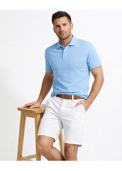 Koszulka polo męska błękitna regular Recea ze sklepu Recea.pl w kategorii T-shirty męskie - zdjęcie 189067188