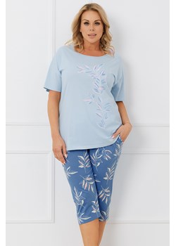 Italian Fashion Erula piżama damska krótki rękaw niebieski/druk ze sklepu kontri.pl w kategorii Piżamy damskie - zdjęcie 189067505