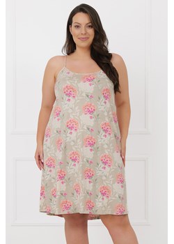 Italian Fashion Harmonia koszula nocna na ramiączkach druk/beż ze sklepu kontri.pl w kategorii Koszule nocne - zdjęcie 189067525