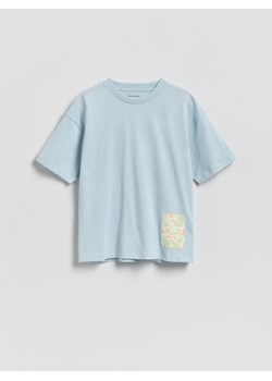 Reserved - Bawełniany t-shirt - jasnoniebieski ze sklepu Reserved w kategorii T-shirty chłopięce - zdjęcie 189067616