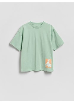 Reserved - Bawełniany t-shirt - jasnozielony ze sklepu Reserved w kategorii T-shirty chłopięce - zdjęcie 189067618