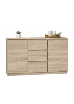 Z drzwiczkami komoda i szufladami sonoma dąb 120 cm D1-P69 ze sklepu Edinos.pl w kategorii Komody - zdjęcie 189068208