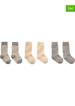 JAKO-O Skarpety (3 pary) w kolorze beżowo-szarym ze sklepu Limango Polska w kategorii Skarpetki dziecięce - zdjęcie 189069185