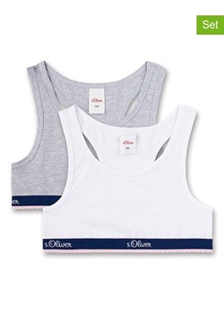 Sanetta Topy (2 szt.) w kolorze białym i szarym ze sklepu Limango Polska w kategorii Staniki dla dziewczynki - zdjęcie 189069616