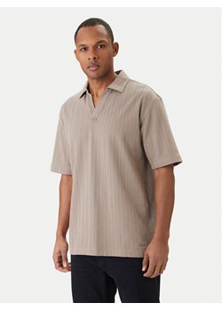 HUGO Polo Dalibo 50556724 Beżowy Relaxed Fit ze sklepu MODIVO w kategorii T-shirty męskie - zdjęcie 189070108