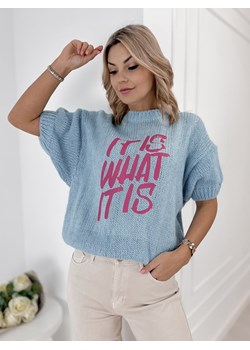 sweter fremont błękitny one size ze sklepu UBRA w kategorii Swetry damskie - zdjęcie 189070665