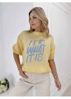 sweter fremont żółty one size ze sklepu UBRA w kategorii Swetry damskie - zdjęcie 189070689