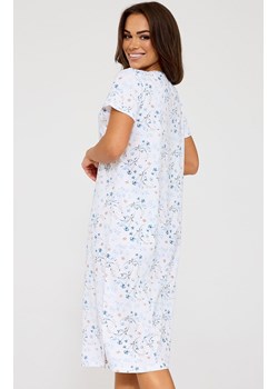 Bawełniana koszula nocna damska na krótki rękaw Florence 799/351, Kolor ecru-wzór, Rozmiar 2XL, Cornette ze sklepu Intymna w kategorii Koszule nocne - zdjęcie 189070796