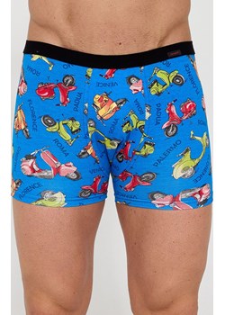 Bawełniane bokserki męskie Vespa 280/253, Kolor niebieski-wzór, Rozmiar 2XL, Cornette ze sklepu Intymna w kategorii Majtki męskie - zdjęcie 189070797