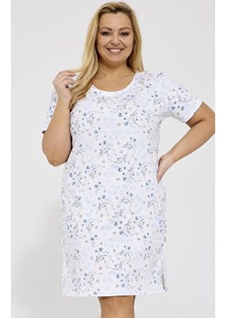 Bawełniana koszula nocna damska na krótki rękaw Florence 799/351, Kolor ecru-wzór, Rozmiar 3XL, Cornette ze sklepu Intymna w kategorii Koszule nocne - zdjęcie 189070808