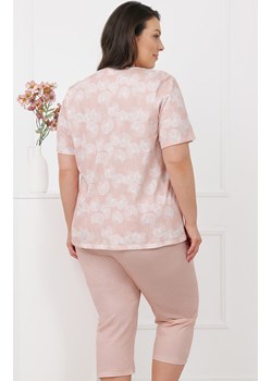 Piżama damska ze spodniami 3/4 łososiowa Eleni, Kolor łososiowy-wzór, Rozmiar L, Italian Fashion ze sklepu Intymna w kategorii Piżamy damskie - zdjęcie 189070869