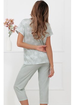 Piżama damska ze spodniami 3/4 miętowa Kalina, Kolor miętowy-wzór, Rozmiar S, Italian Fashion ze sklepu Intymna w kategorii Piżamy damskie - zdjęcie 189070879