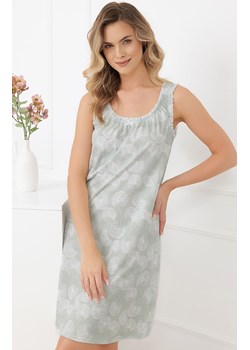 Koszula nocna na szerokich ramiączkach miętowa Perla, Kolor miętowy-wzór, Rozmiar M, Italian Fashion ze sklepu Intymna w kategorii Koszule nocne - zdjęcie 189070906