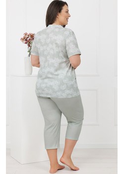 Rozpinana piżama damska miętowa Perla, Kolor miętowy-wzór, Rozmiar M, Italian Fashion ze sklepu Intymna w kategorii Piżamy damskie - zdjęcie 189070925