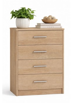 Wąska komoda skandynawska do salonu dąb sonoma M1-H42 ze sklepu Edinos.pl w kategorii Komody - zdjęcie 189070995