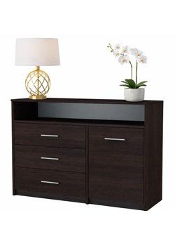 Minimalistyczna Komoda Z Szufladami Wenge R9-M48 ze sklepu Edinos.pl w kategorii Komody - zdjęcie 189070998