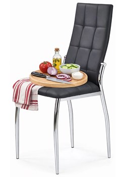 Nowoczesne czarne, pikowane krzesło do kuchni L6-L81 ze sklepu Edinos.pl w kategorii Krzesła - zdjęcie 189071015