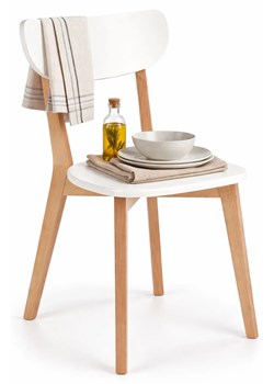 Białe Krzesło Do Kuchni N8-R37 ze sklepu Edinos.pl w kategorii Krzesła - zdjęcie 189071016