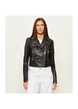Pinko Skórzana kurtka NEW SENSIBILE | Cropped Fit ze sklepu Gomez Fashion Store w kategorii Kurtki damskie - zdjęcie 189072339