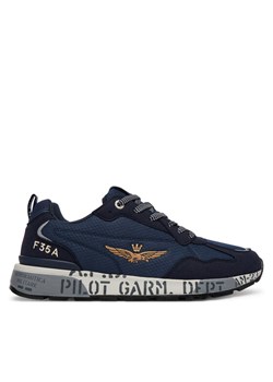 Sneakersy Aeronautica Militare 261SC0276UCT04327 Granatowy ze sklepu eobuwie.pl w kategorii Buty sportowe męskie - zdjęcie 189072456