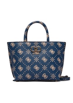 Torebka Guess Emelie Logo Mini HWGP99 28750 Granatowy ze sklepu eobuwie.pl w kategorii Kuferki - zdjęcie 189072588