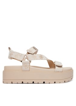Guess Sandały FLJFTT FAL03 Beżowy ze sklepu MODIVO w kategorii Sandały damskie - zdjęcie 189073425