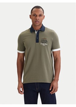 Aeronautica Militare Polo 261PO1908UP00191 Zielony Slim Fit ze sklepu MODIVO w kategorii T-shirty męskie - zdjęcie 189073575