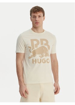 HUGO T-Shirt Dlix_RB 50559696 Écru Regular Fit ze sklepu MODIVO w kategorii T-shirty męskie - zdjęcie 189073586