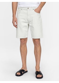 Calvin Klein Jeans Męskie spodnie garniturowe dżinsowe bermudy Mężczyźni Bawełna (100%) écru jednolity ze sklepu vangraaf w kategorii Spodenki męskie - zdjęcie 189075207