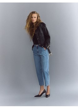 Reserved - Jeansy barrel leg - niebieski ze sklepu Reserved w kategorii Jeansy damskie - zdjęcie 189075319