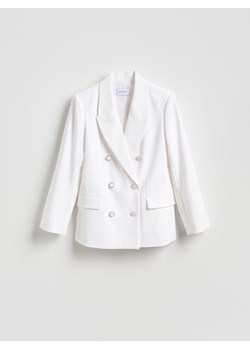 Reserved - Dwurzędowa marynarka - złamana biel ze sklepu Reserved w kategorii Marynarki damskie - zdjęcie 189077636