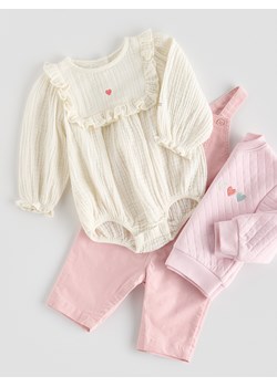 Reserved - Muślinowe body z falbanką - złamana biel ze sklepu Reserved w kategorii Body niemowlęce - zdjęcie 189077918