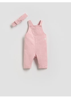 Reserved - Ogrodniczki z opaską - lawendowy ze sklepu Reserved w kategorii Spodnie i półśpiochy - zdjęcie 189078028