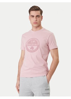 Napapijri T-Shirt S-Mahsa NP0A4FZB Różowy Regular Fit ze sklepu MODIVO w kategorii T-shirty męskie - zdjęcie 189079327