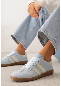 Granatowe Casualowe Sneakersy na Płaskiej Podeszwie z Paskami Jereria ze sklepu renee.pl w kategorii Buty sportowe damskie - zdjęcie 189080506