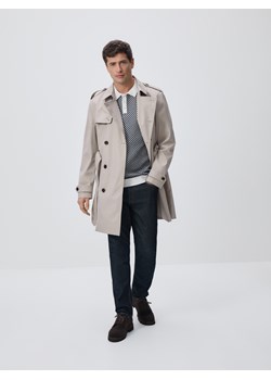 Reserved - Bawełniany sweter polo - granatowy ze sklepu Reserved w kategorii Swetry męskie - zdjęcie 189080815