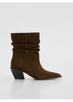 Reserved - Zamszowe botki - zielony ze sklepu Reserved w kategorii Botki - zdjęcie 189081146