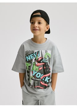 Reserved - Bawełniany komplet - jasnoszary ze sklepu Reserved w kategorii Spodnie chłopięce - zdjęcie 189081388