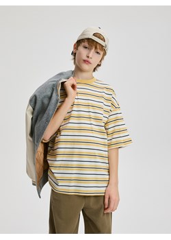 Reserved - T-shirt w paski - bursztynowy ze sklepu Reserved w kategorii T-shirty chłopięce - zdjęcie 189081505