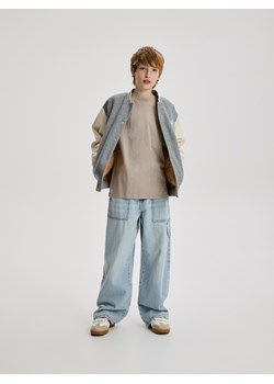 Reserved - Bawełniany t-shirt - beżowy ze sklepu Reserved w kategorii T-shirty chłopięce - zdjęcie 189081515