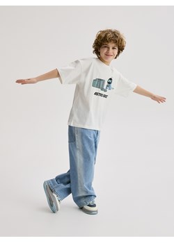 Reserved - T-shirt Astro Bot - złamana biel ze sklepu Reserved w kategorii T-shirty chłopięce - zdjęcie 189081578