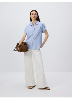 Reserved - Koszula z krótkim rękawem - jasnoniebieski ze sklepu Reserved w kategorii Koszule damskie - zdjęcie 189081586