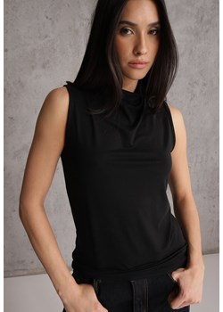 Czarna Bluzka Top Bez Rękawów ze Stójką Nedire ze sklepu renee.pl w kategorii Bluzki damskie - zdjęcie 189081909
