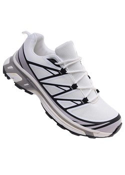 Sznurowane buty męskie białe sportowe sneakersy /A6-1 18853 T166/ ze sklepu Pantofelek24.pl w kategorii Buty sportowe męskie - zdjęcie 189082226