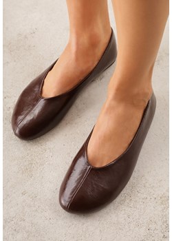 Brązowe Minimalistyczne Balerinki z Okrągłym Noskiem Katara ze sklepu born2be.pl w kategorii Balerinki - zdjęcie 189083739